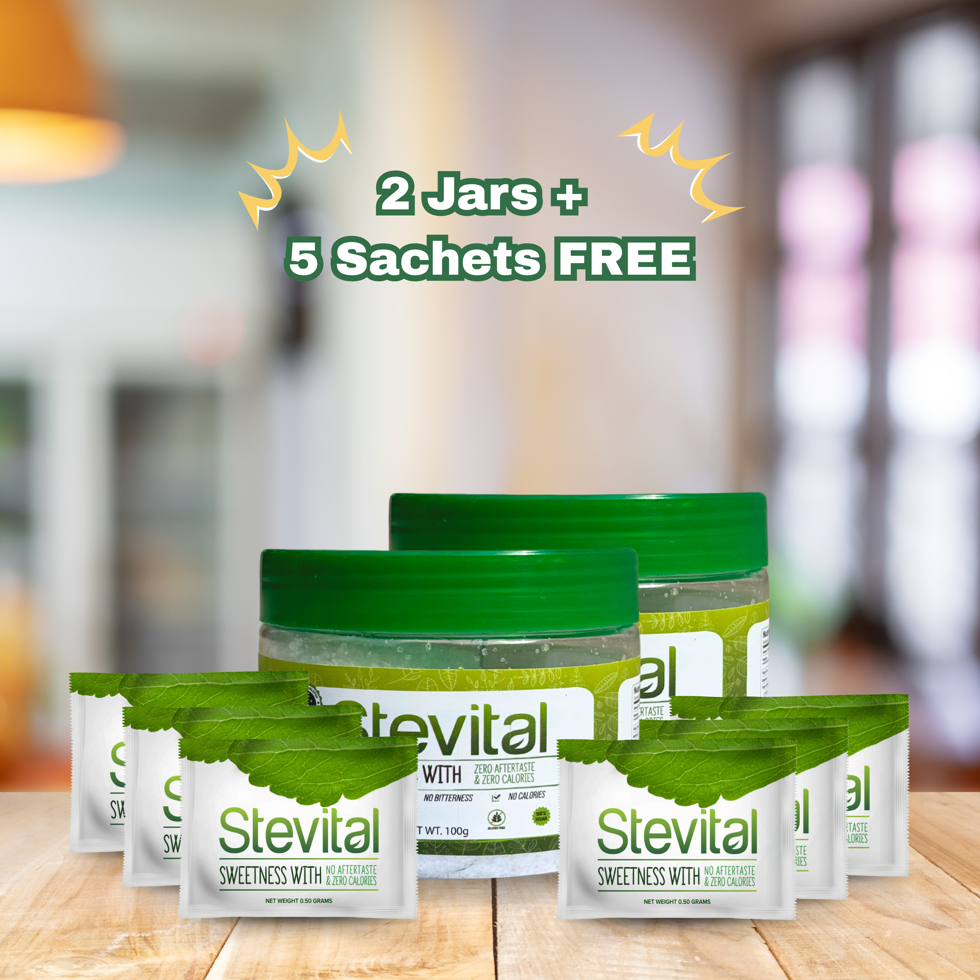 Buy 2 Jars, Get 5 Sachets Free